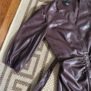 House of Harlow 1960 Burgundy/brown shirt dress